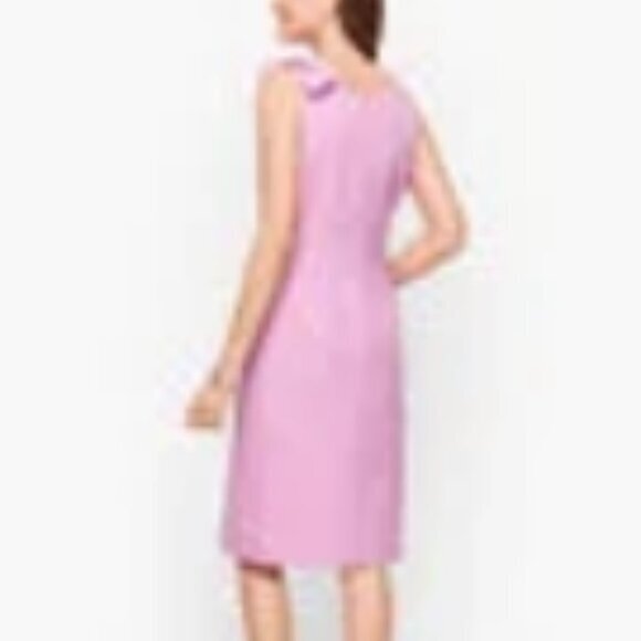NWT Talbots lavender floral Matelassé Bow Detail Shift Dress sz 10--SOLD OUT - Picture 4 of 15